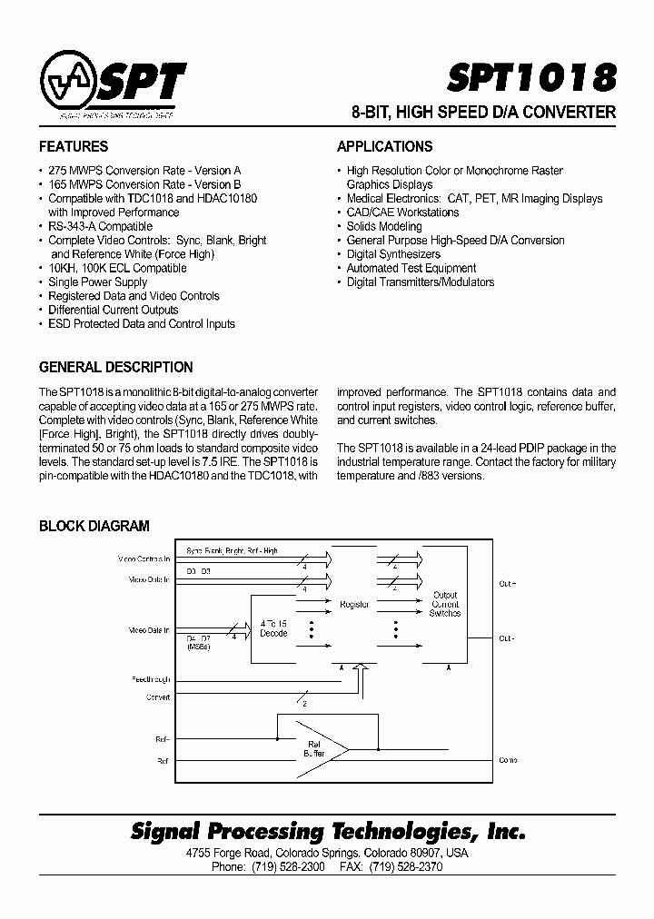 SPT1018AIN_217212.PDF Datasheet