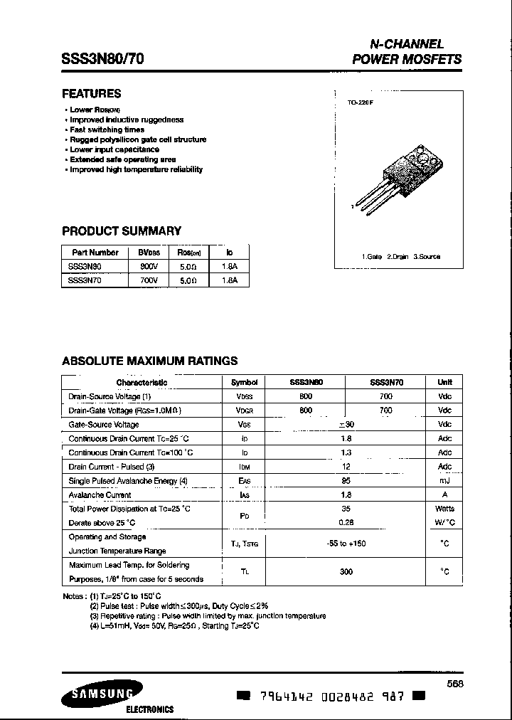 SSS3N70_255724.PDF Datasheet