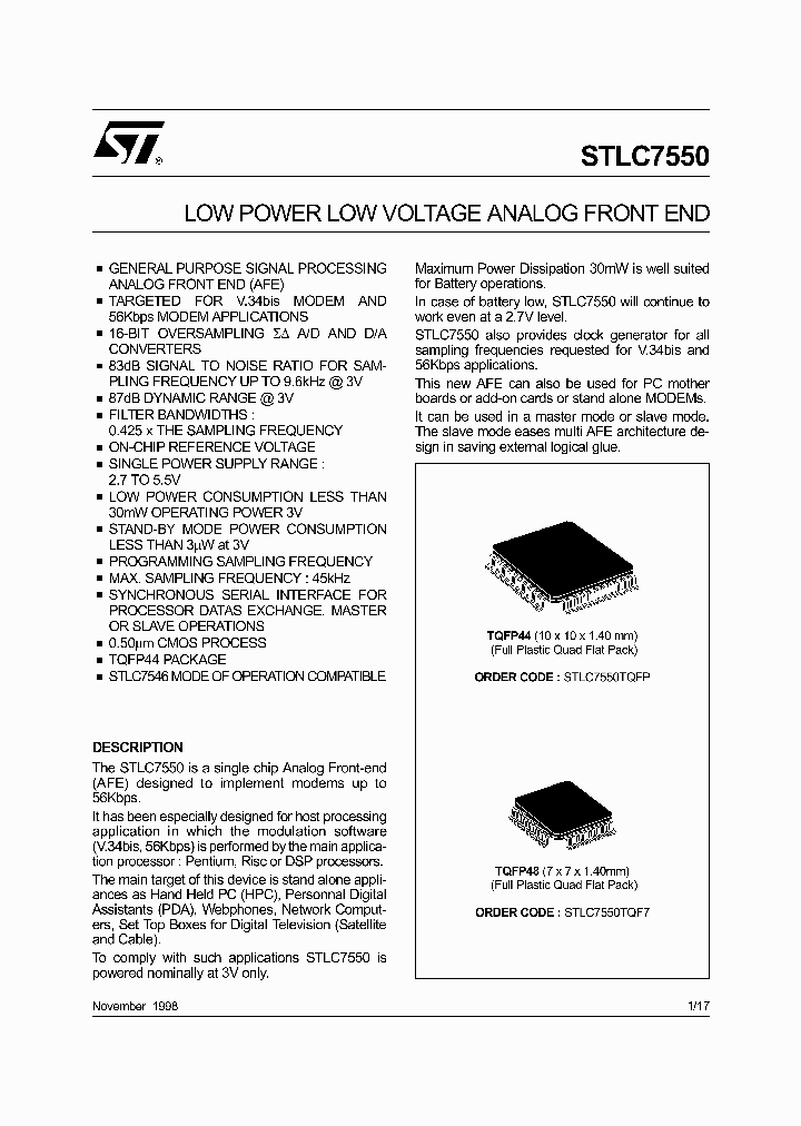 STLC7550_236772.PDF Datasheet