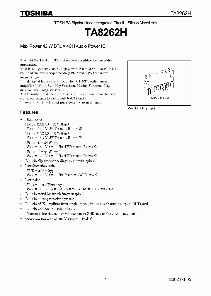 TA8262H_229769.PDF Datasheet