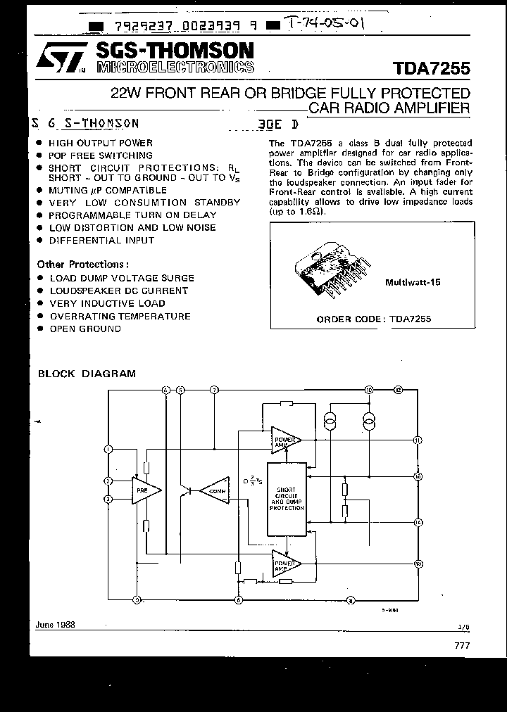 TDA7255_267716.PDF Datasheet