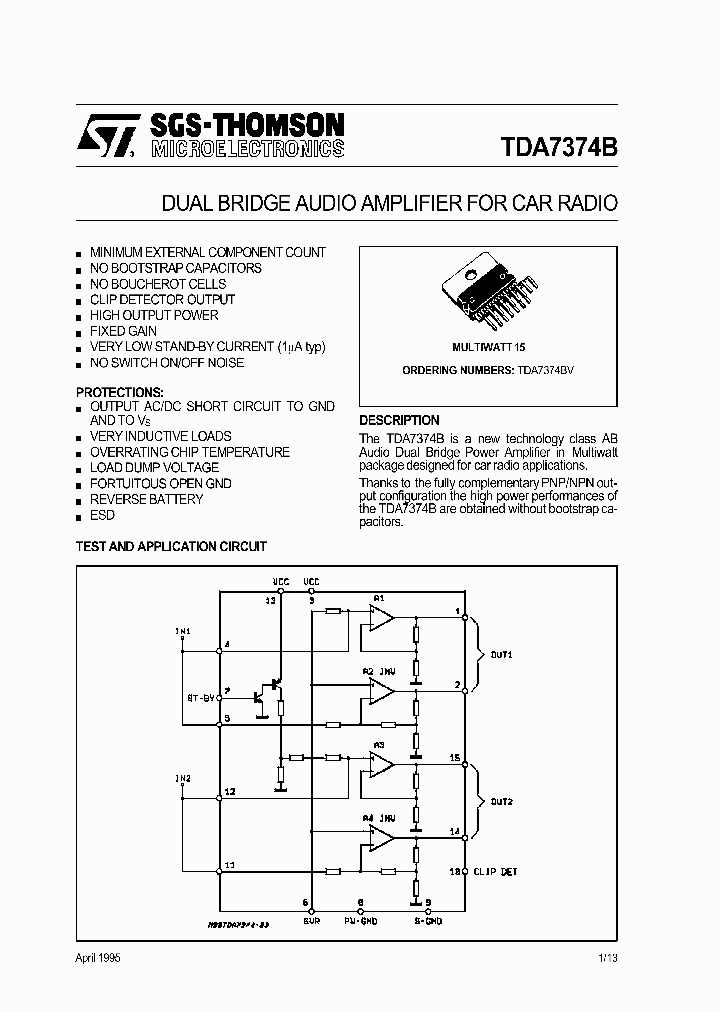 TDA7374_216317.PDF Datasheet