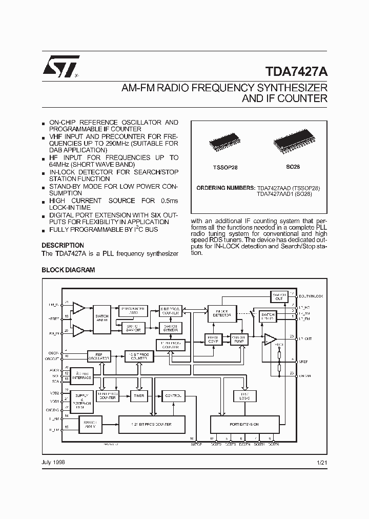 TDA7427A_224266.PDF Datasheet