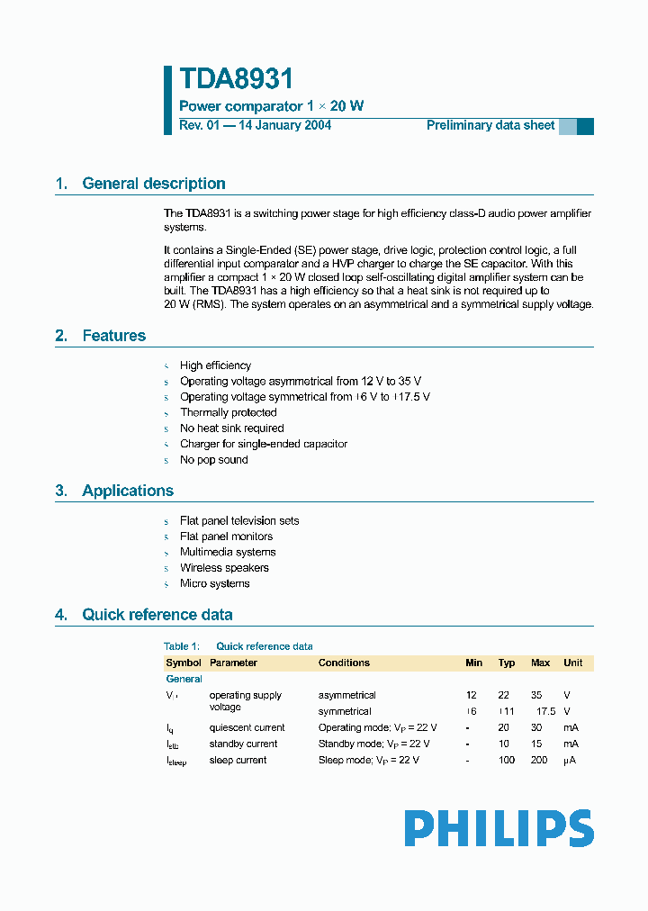 TDA8931_223920.PDF Datasheet
