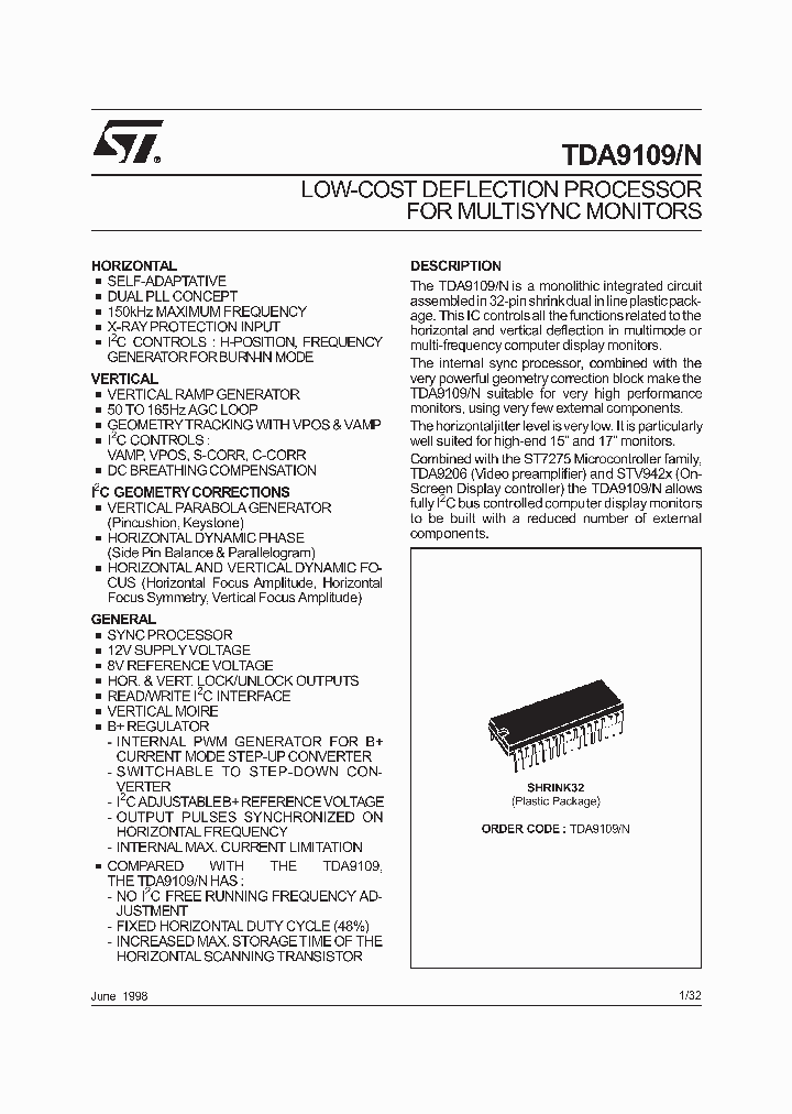TDA9109N_11408.PDF Datasheet