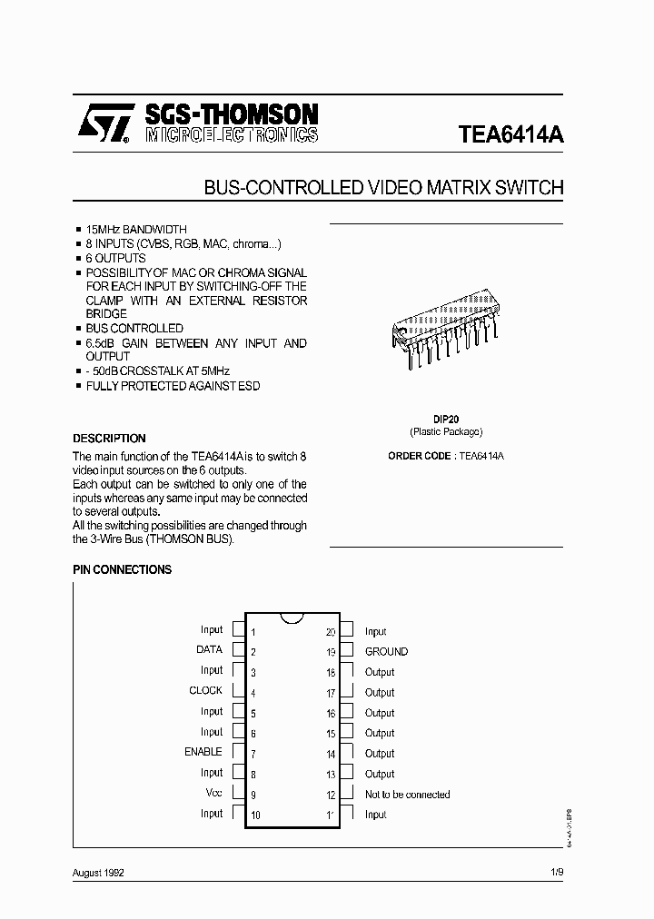 TEA6414A_229459.PDF Datasheet