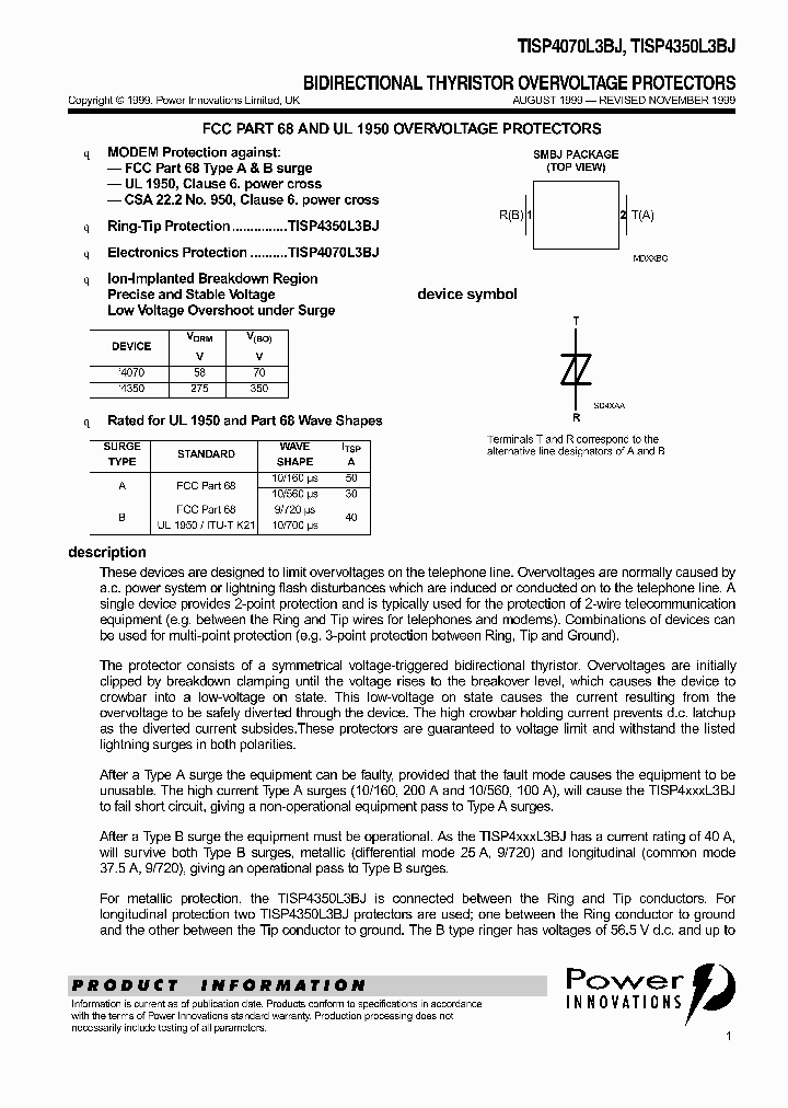 TISP4350L3BJ_250444.PDF Datasheet
