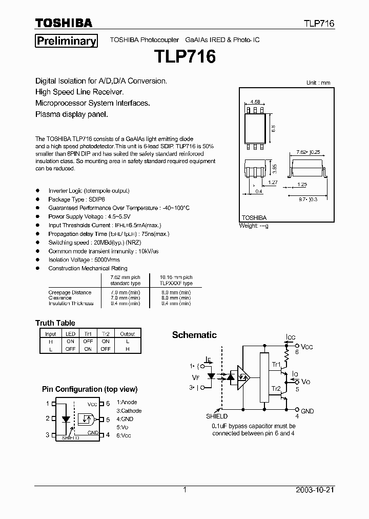 TLP716_236115.PDF Datasheet