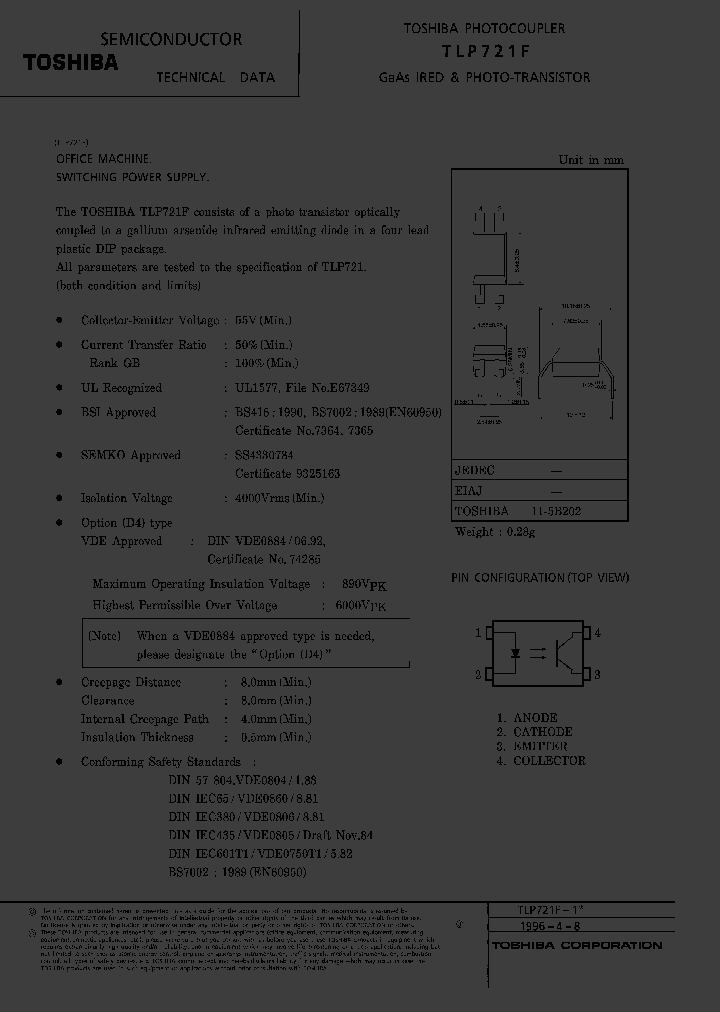 TLP721F_247730.PDF Datasheet