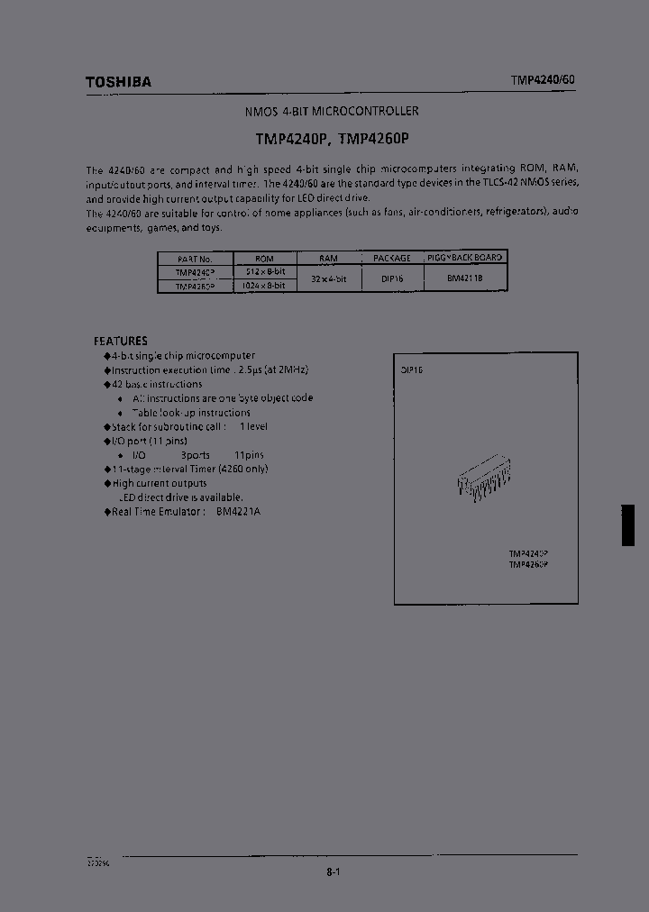 TMP4260P_222748.PDF Datasheet