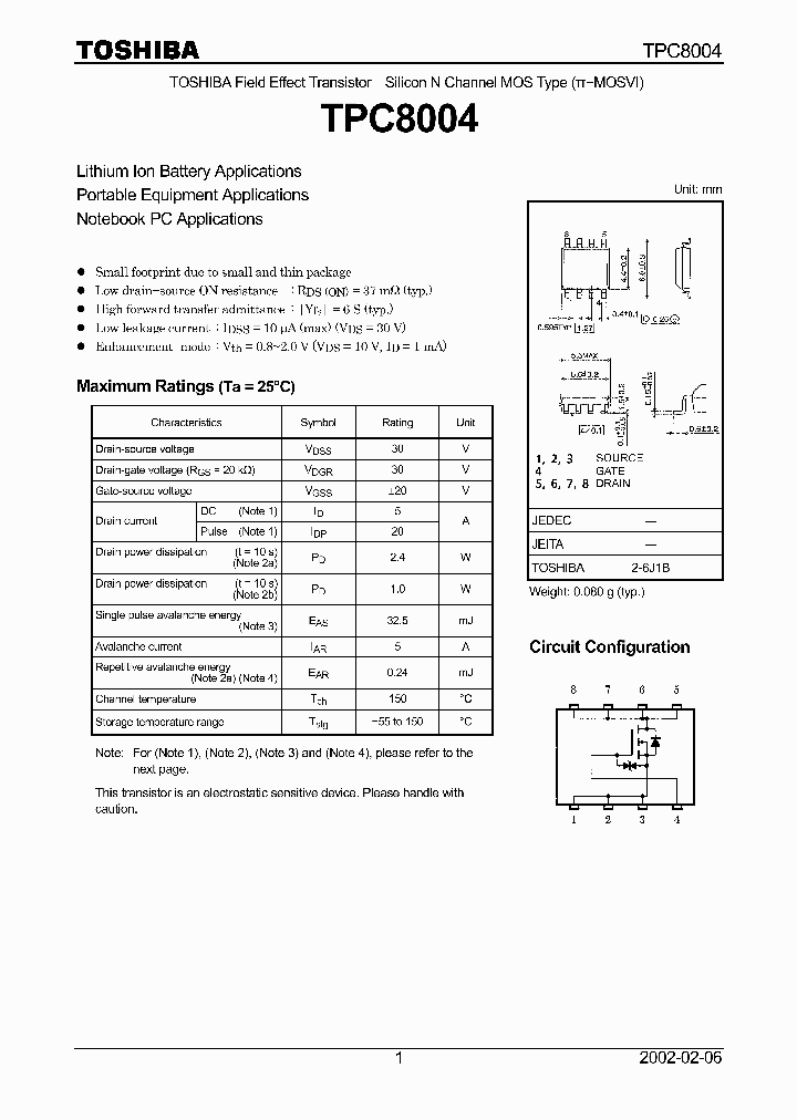 TPC8004_222365.PDF Datasheet