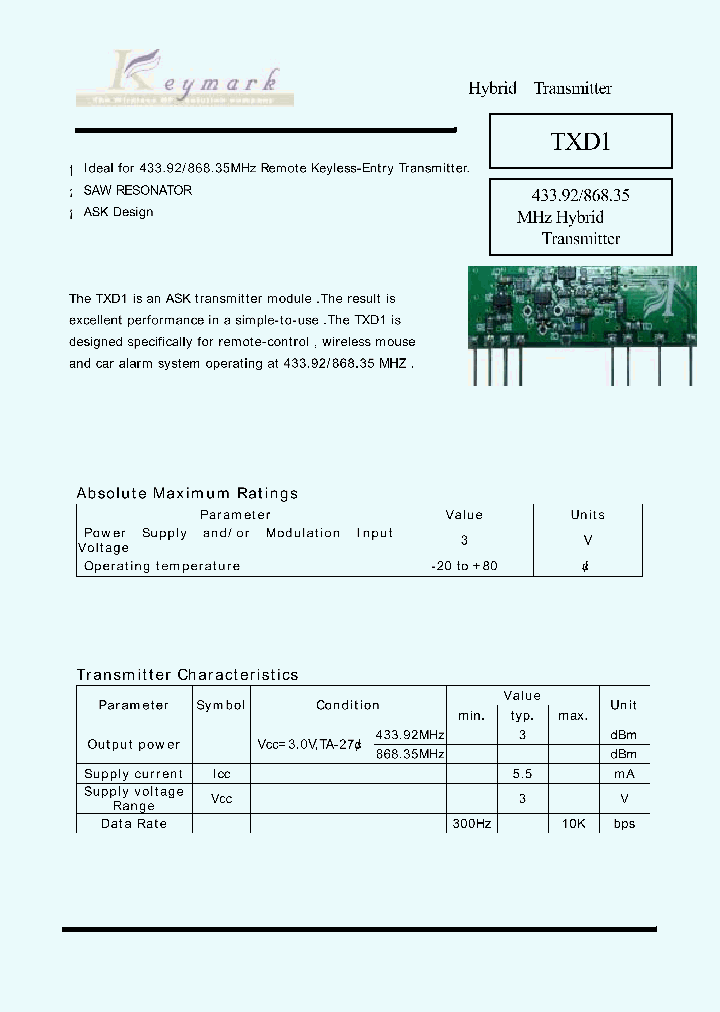 TXD1_240477.PDF Datasheet