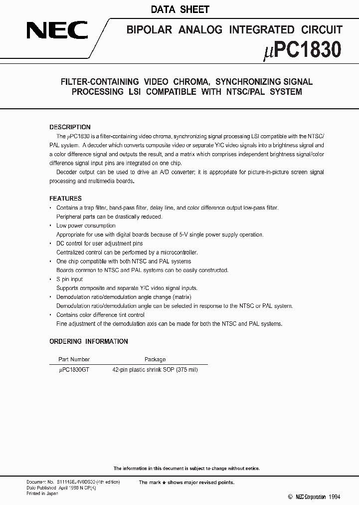 UPC1830_223710.PDF Datasheet