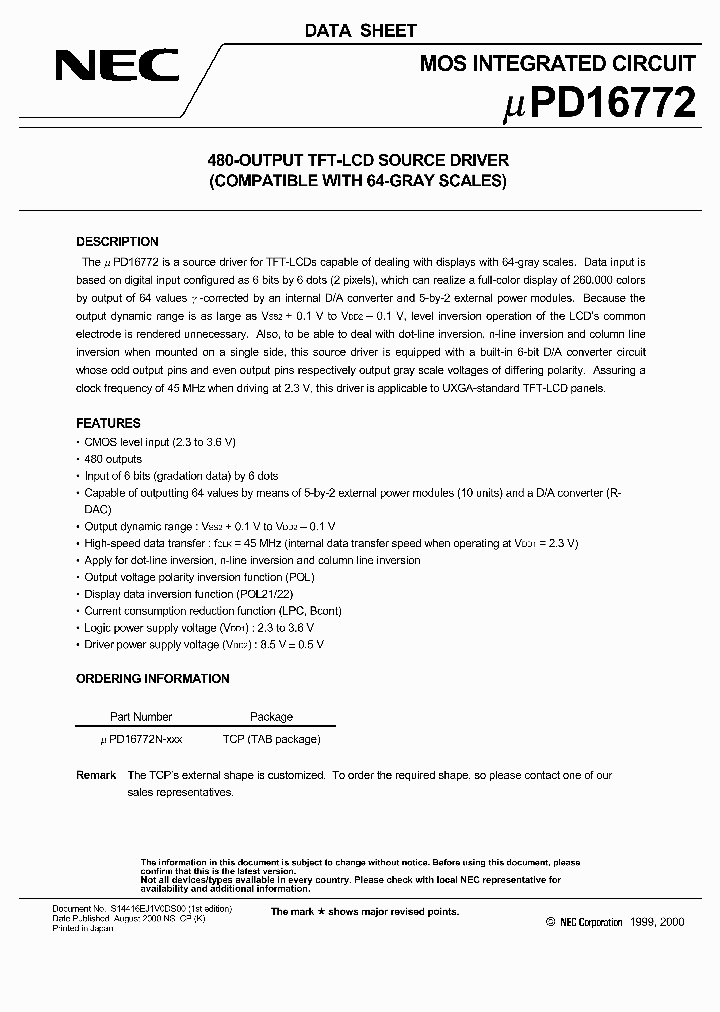 UPD16772_239510.PDF Datasheet