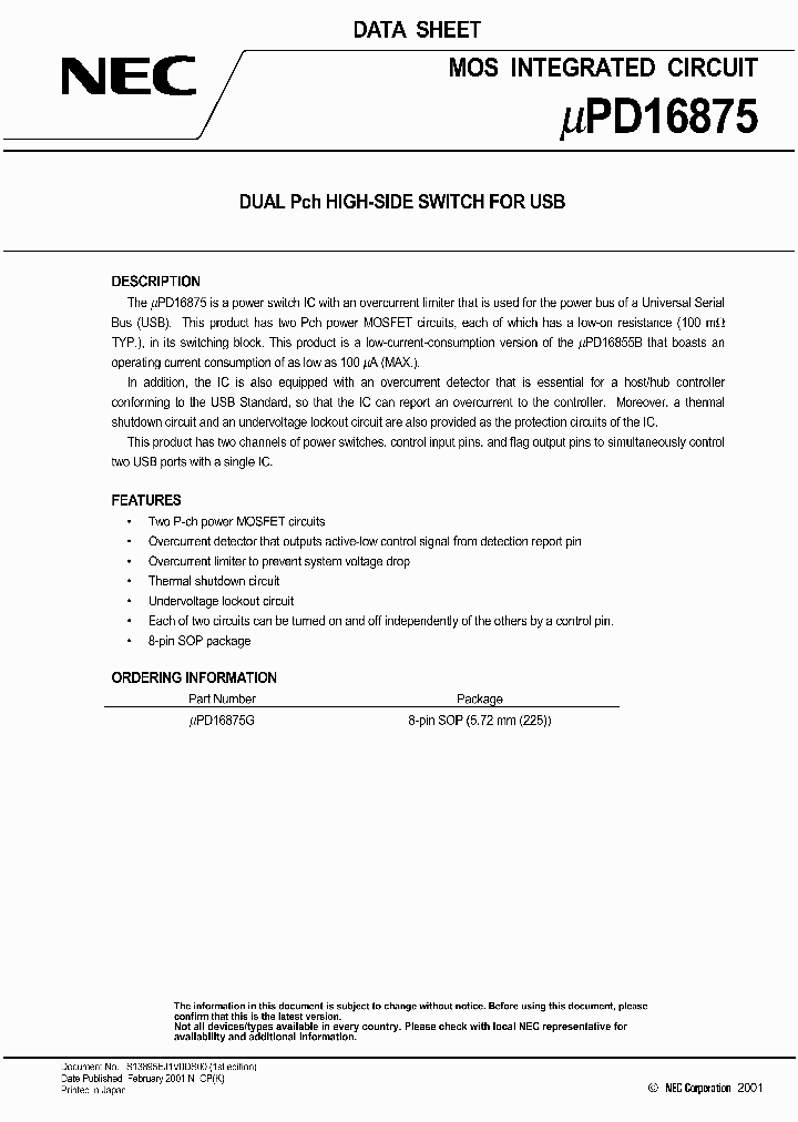 UPD16875_263500.PDF Datasheet