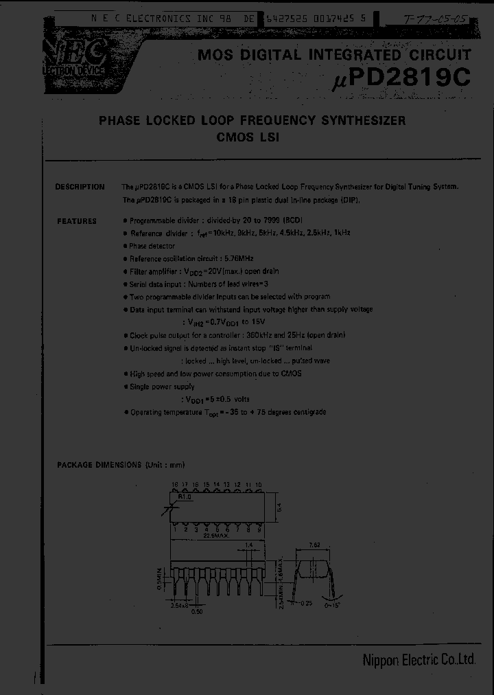 UPD2819C_247089.PDF Datasheet
