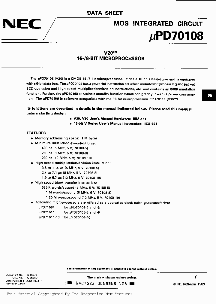 UPD70108_262292.PDF Datasheet