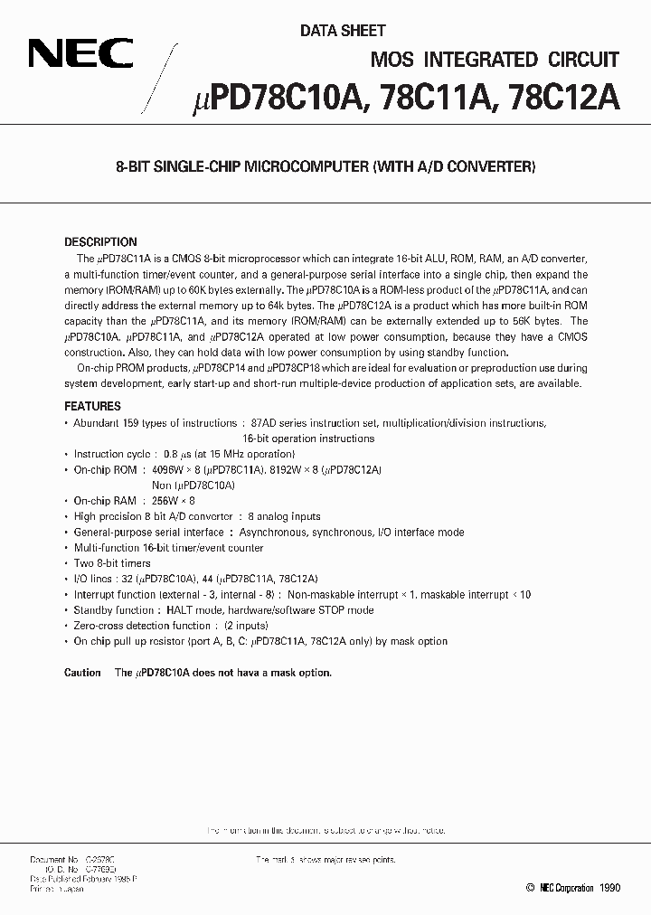 UPD78C10A_92257.PDF Datasheet