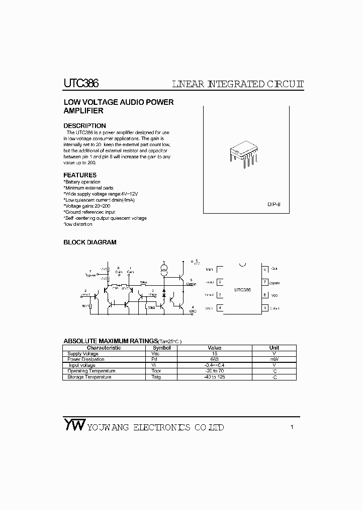 UTC386_245987.PDF Datasheet