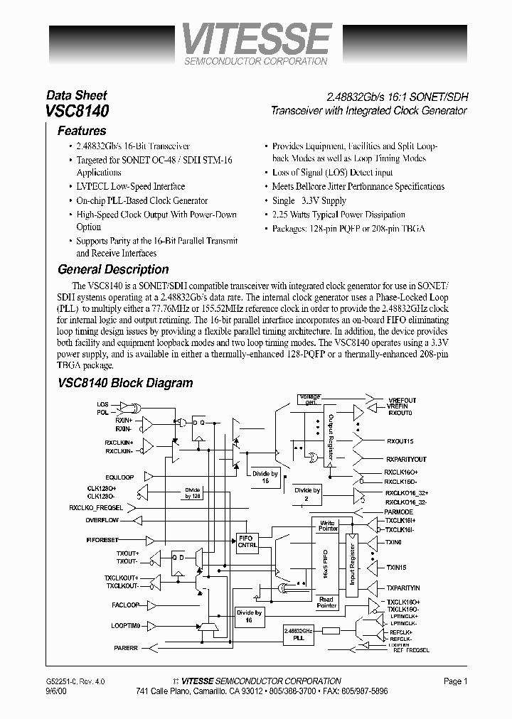 VSC8140_244128.PDF Datasheet