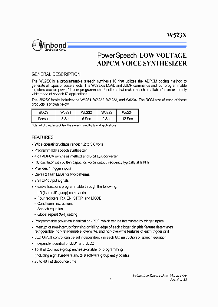 W5232_249187.PDF Datasheet