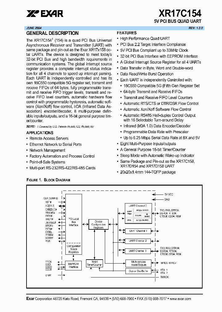 XR17C154_235626.PDF Datasheet