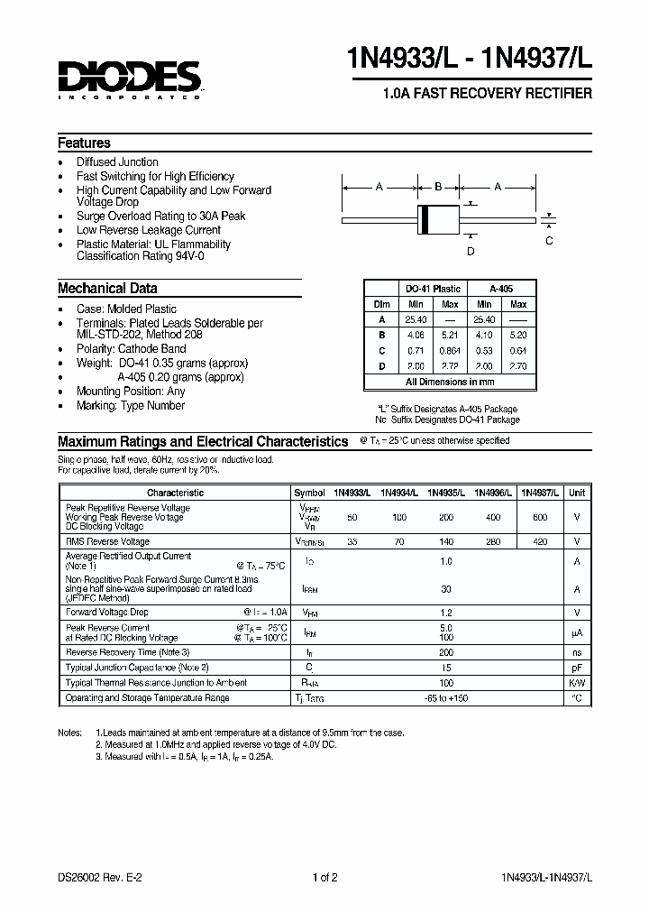 1N4937L_165283.PDF Datasheet