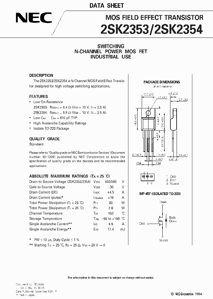 2SK2354_232170.PDF Datasheet