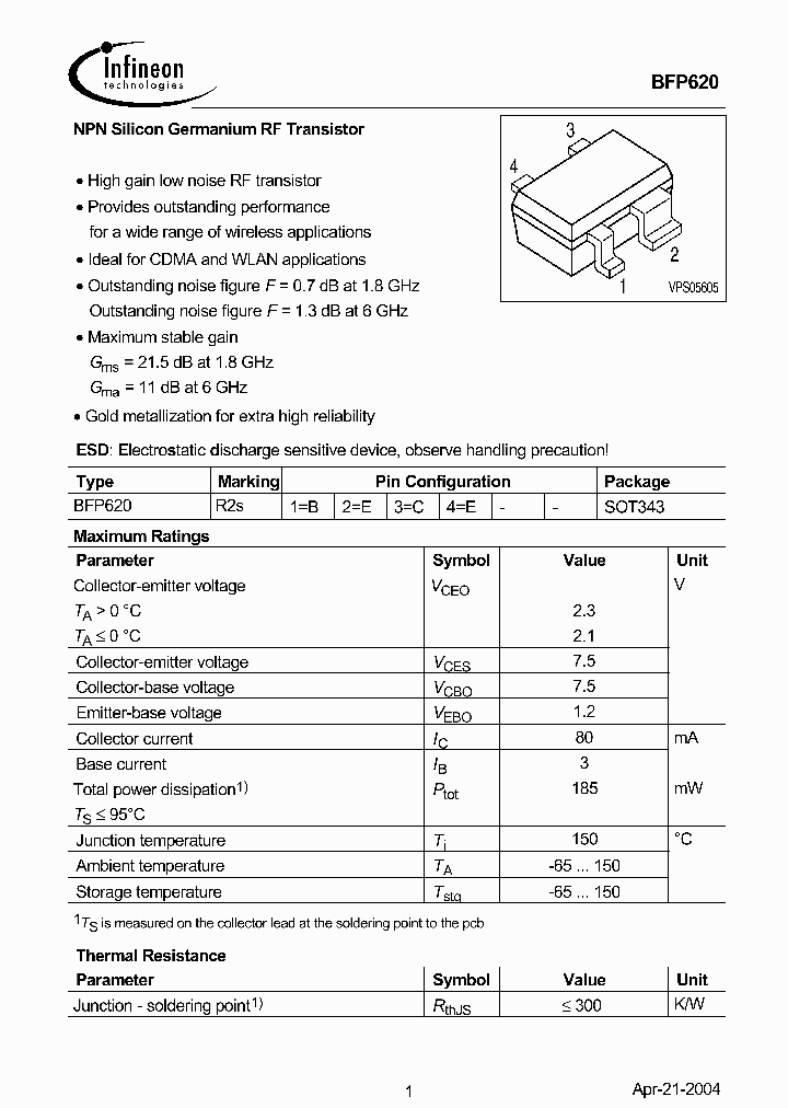 BFP620_234575.PDF Datasheet