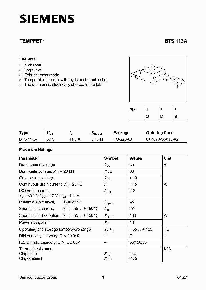 BTS113_237123.PDF Datasheet