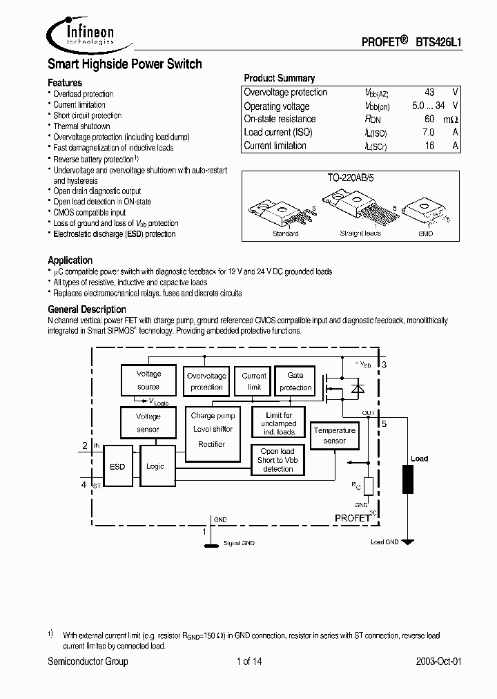 BTS426L1E3043_218592.PDF Datasheet