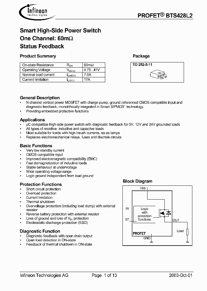 BTS428L2_219039.PDF Datasheet
