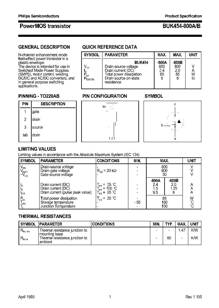BUK454-800A_246071.PDF Datasheet