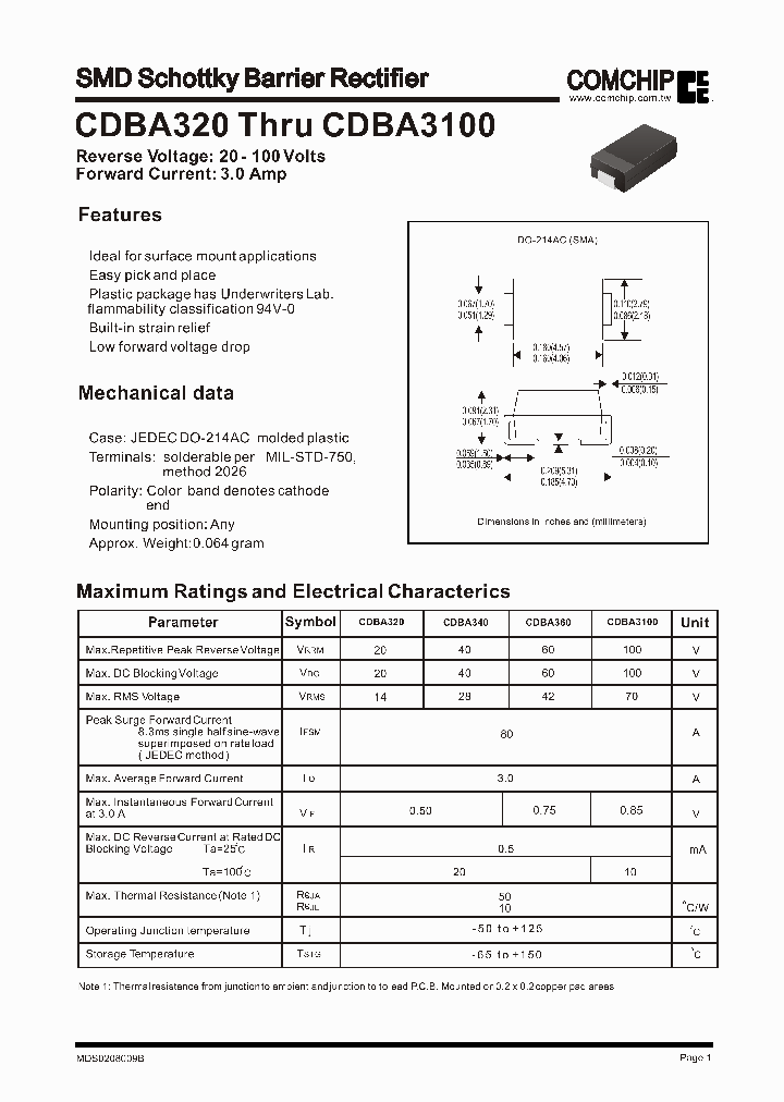 CDBA340_105290.PDF Datasheet