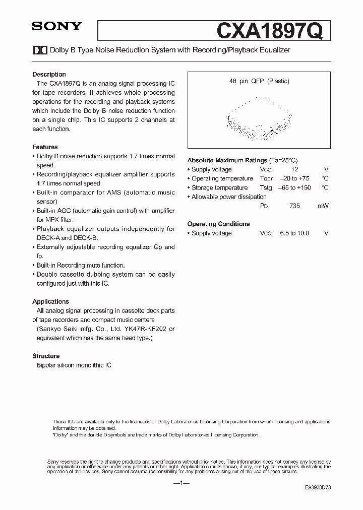 CXA1897Q_213700.PDF Datasheet