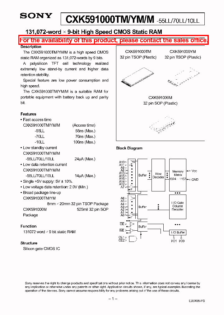 CXK591000YM-55LL_44167.PDF Datasheet