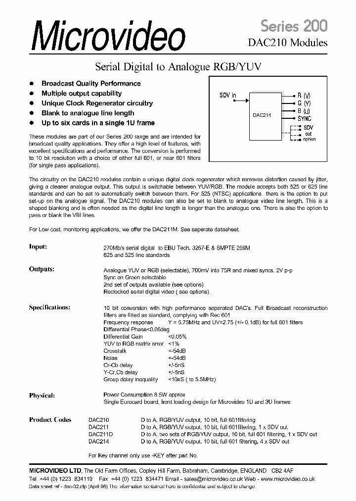 DAC210_272282.PDF Datasheet