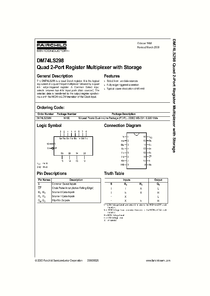 DM74LS298_232988.PDF Datasheet