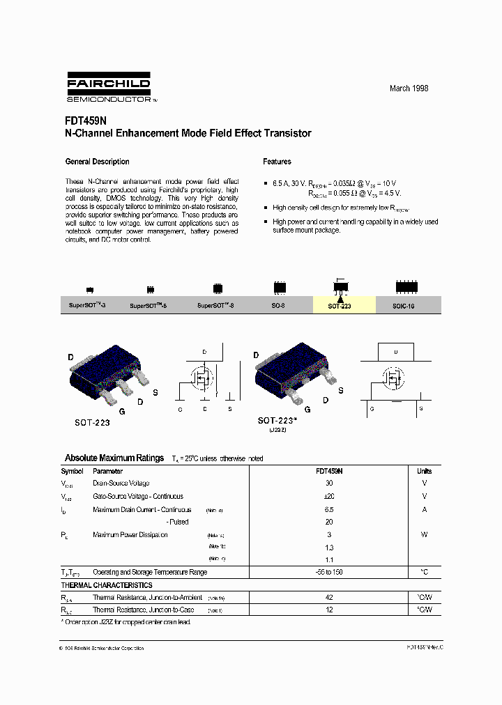 FDT459N_236196.PDF Datasheet