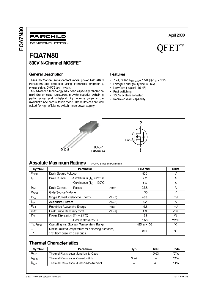 FQA7N80_231667.PDF Datasheet