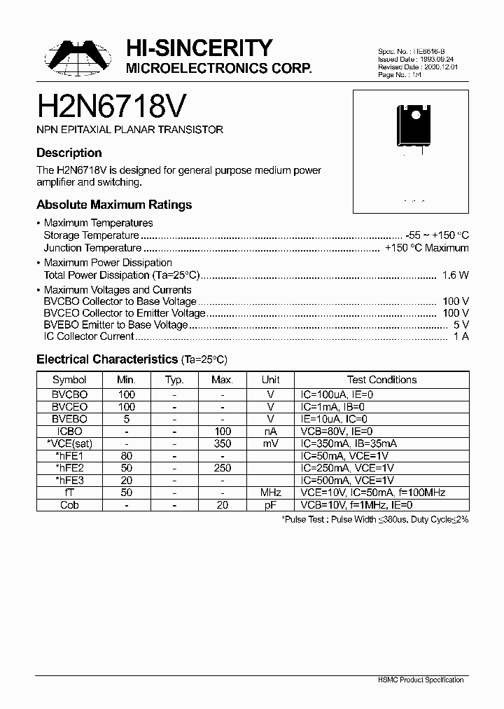 H2N6718V_249263.PDF Datasheet