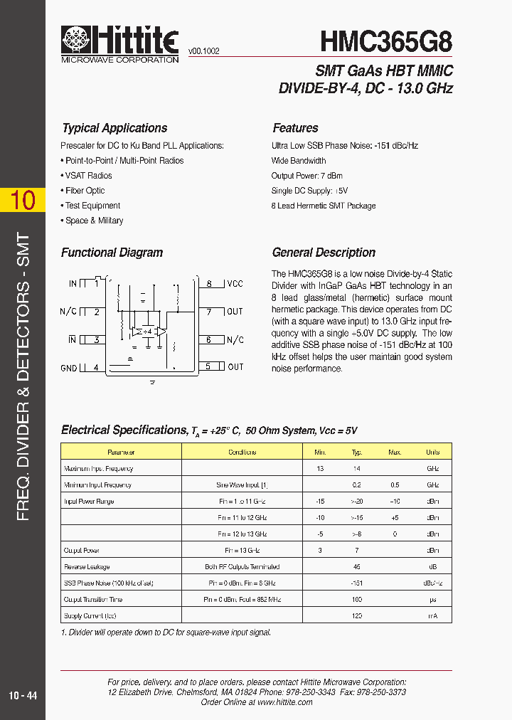 HMC365G8_227225.PDF Datasheet