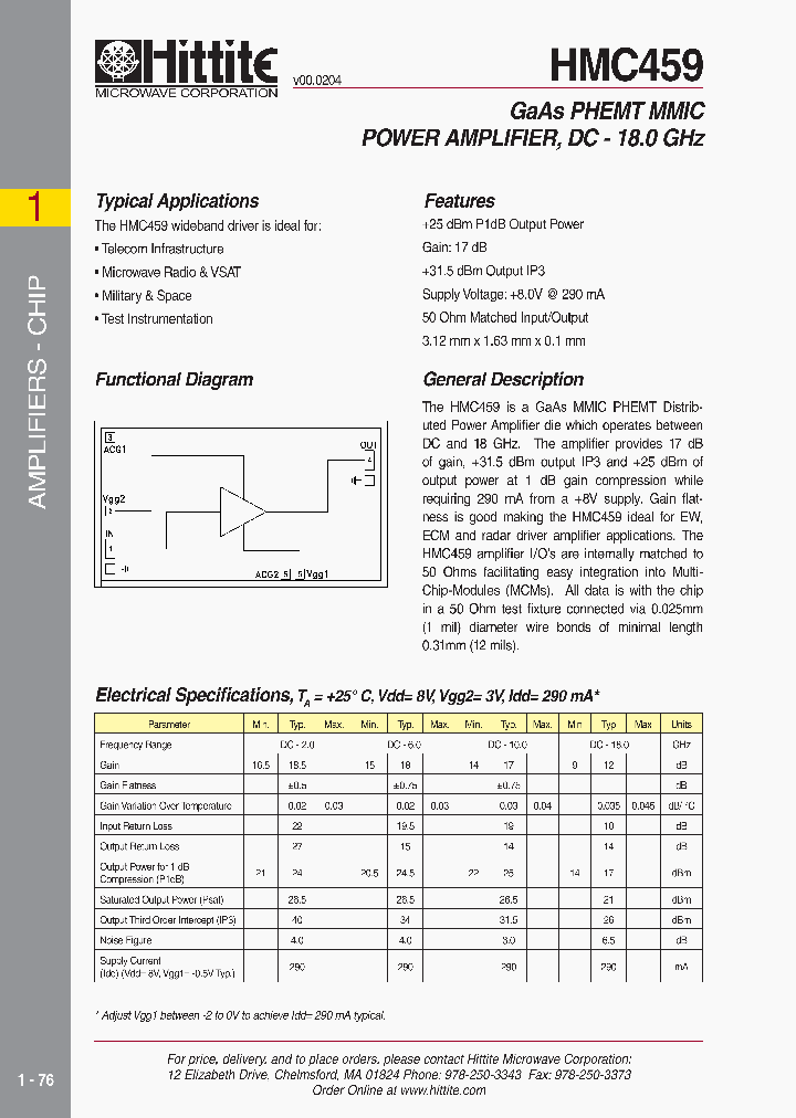 HMC459_235013.PDF Datasheet