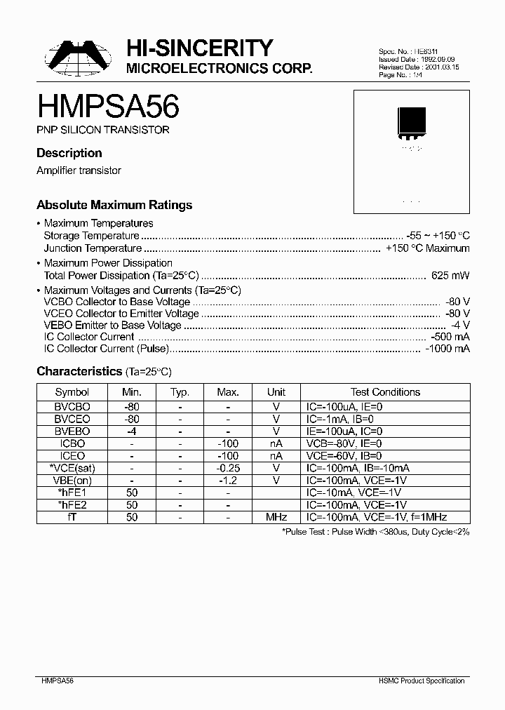 HMPSA56_224740.PDF Datasheet