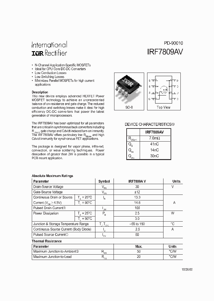 IRF7809AV_245757.PDF Datasheet