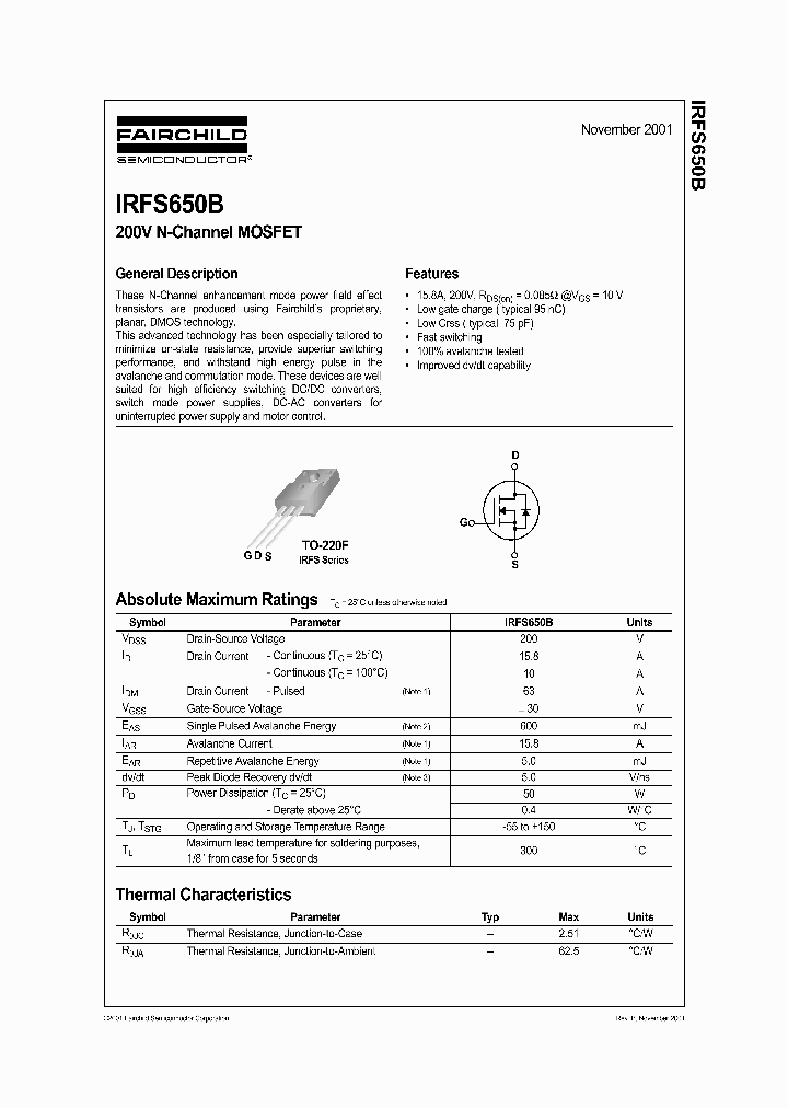 IRFS650B_236671.PDF Datasheet
