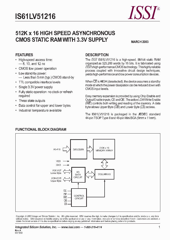 IS61LV5121_203215.PDF Datasheet