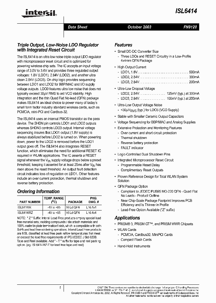 ISL6414IR_175909.PDF Datasheet