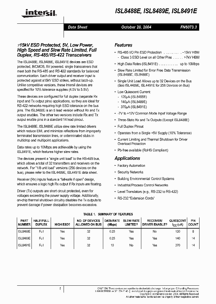ISL8488E_179008.PDF Datasheet