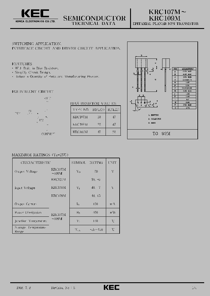KRC109M_143349.PDF Datasheet
